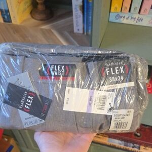 Van Heusen Flex Waist Gray Trousers